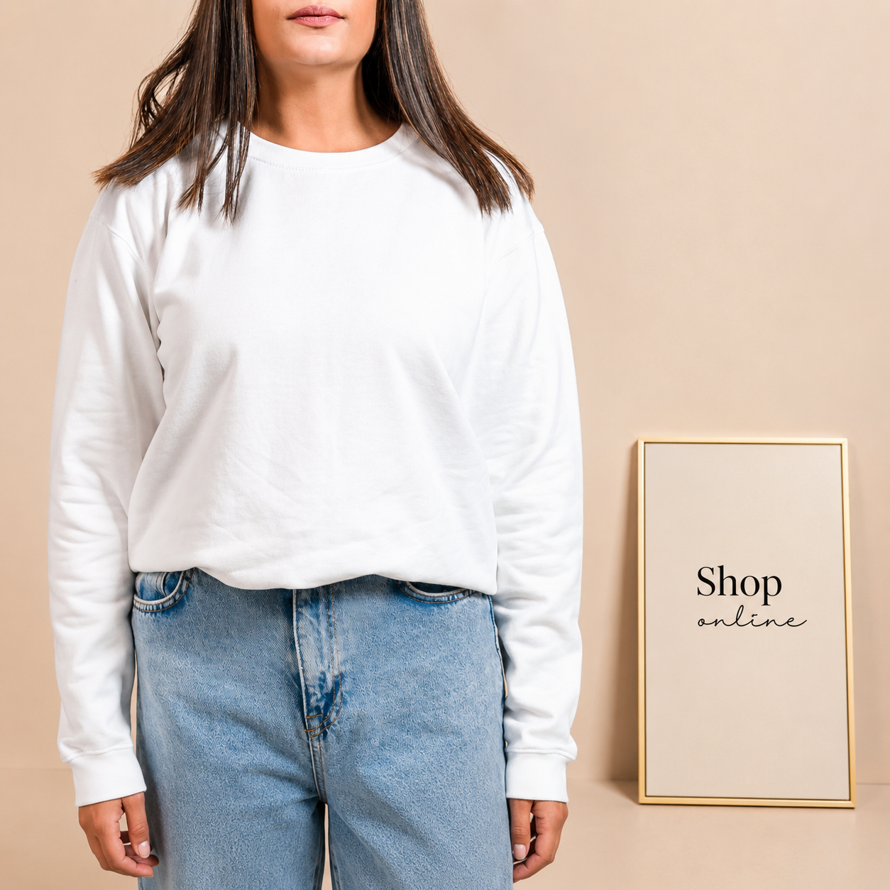 Basic White Sweatshirt // Women