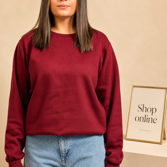 Basic Burgundy Sweatshirt // Women