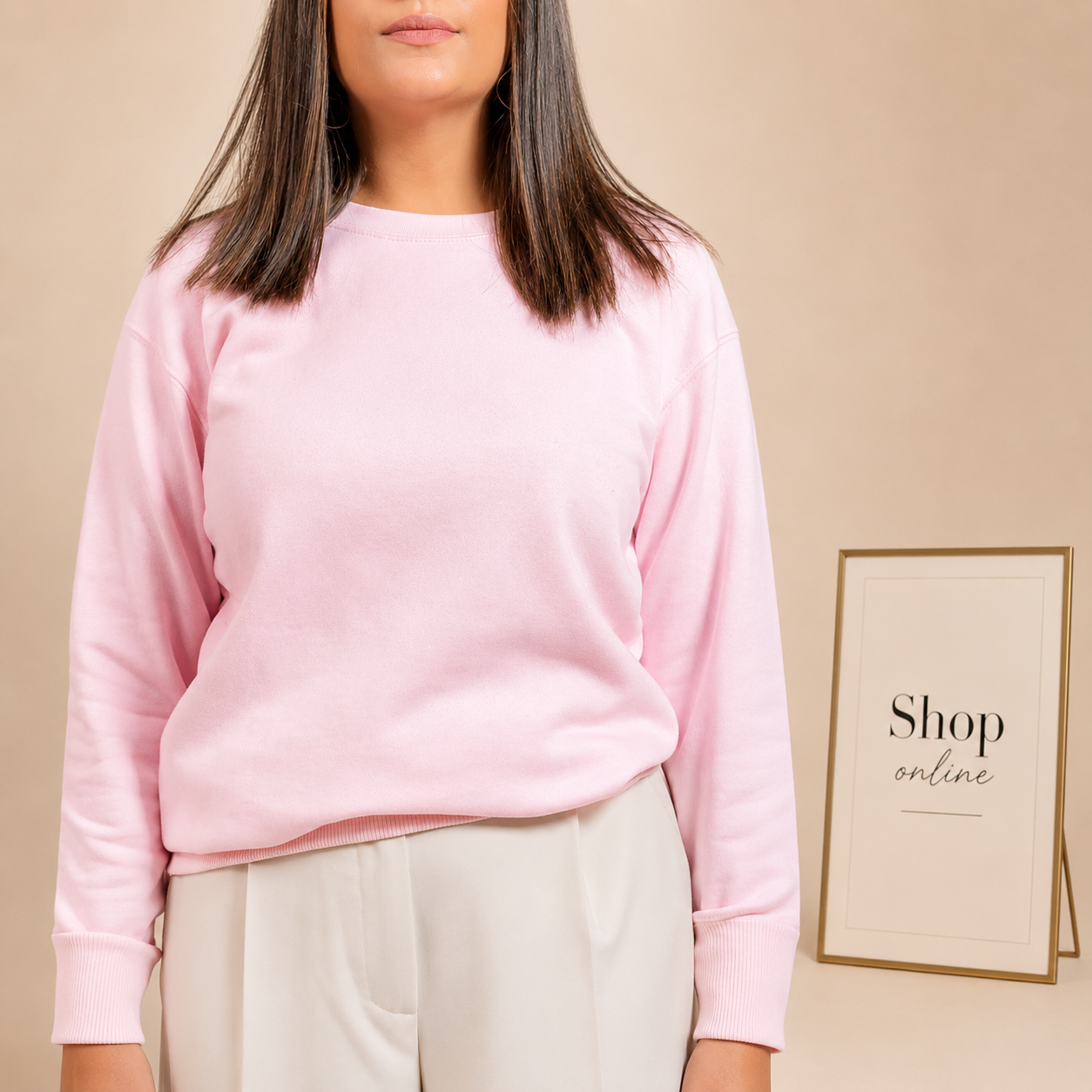 Basic Lt. Pink Sweatshirt // Women