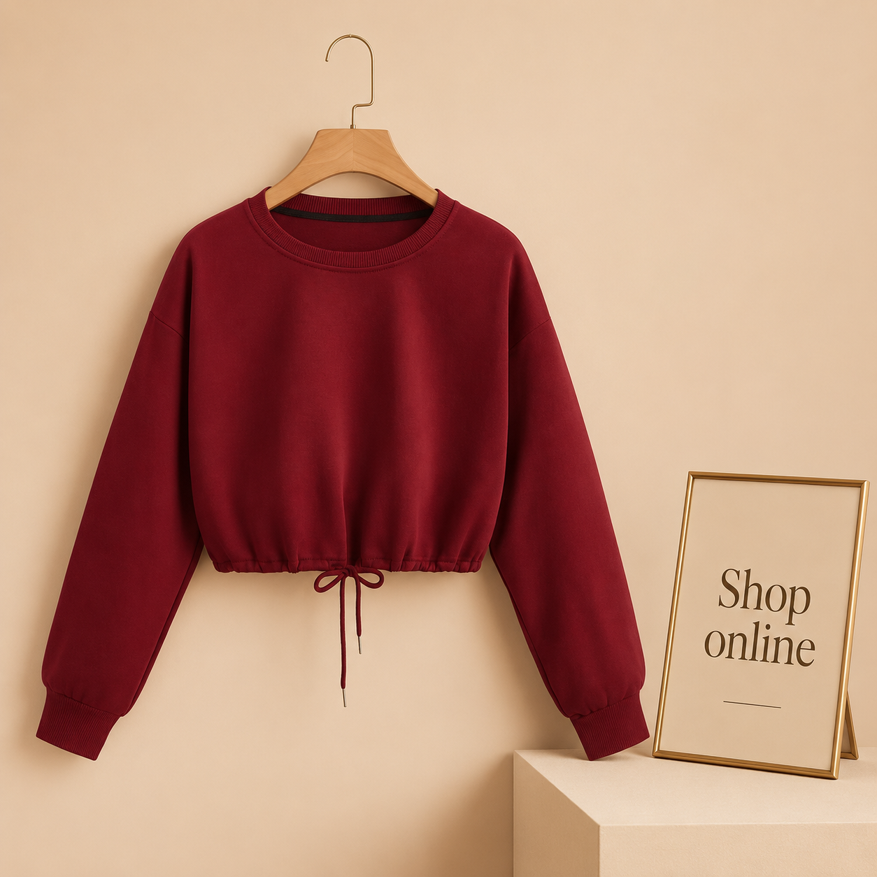 Knotted Crop Sweat