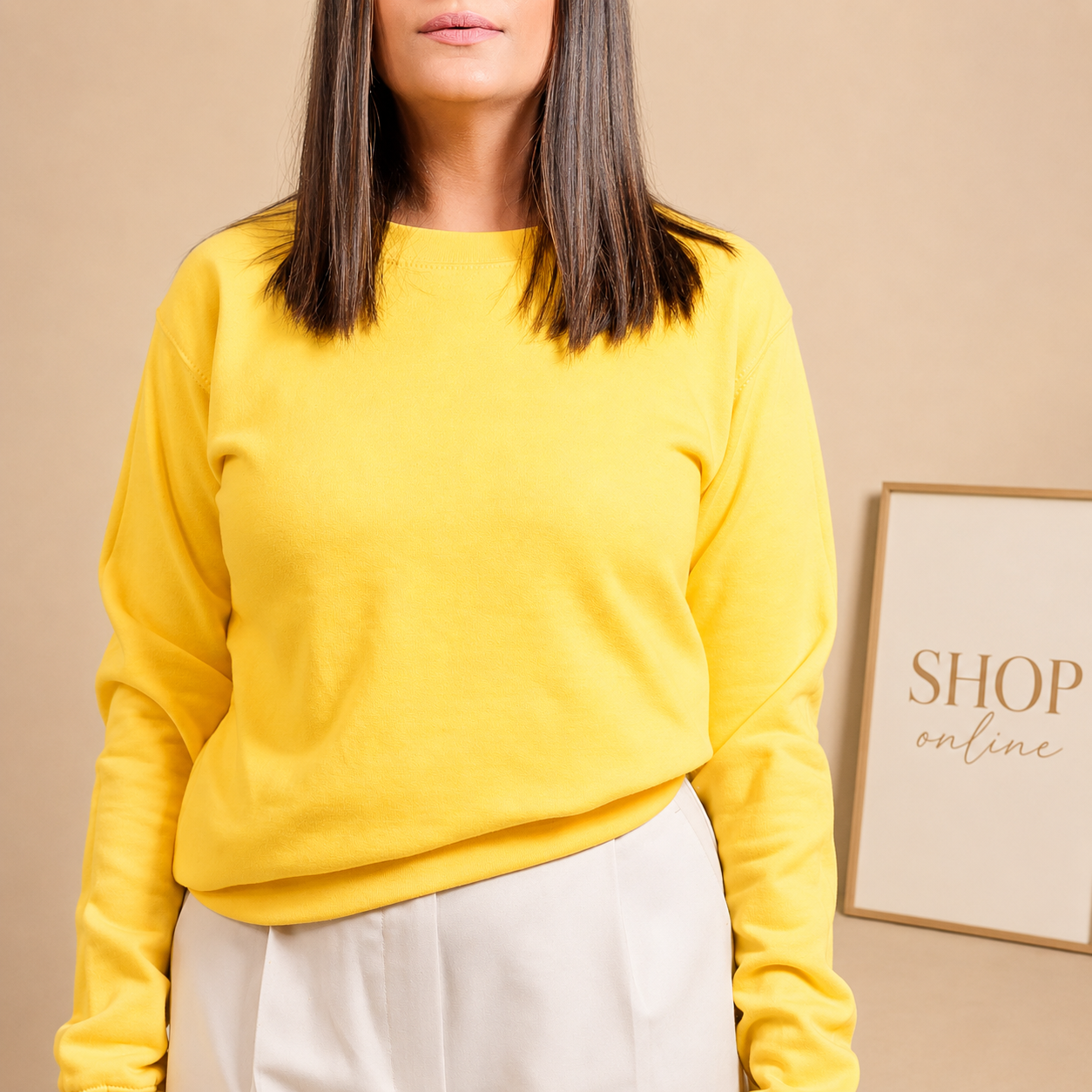 Basic Yellow Sweatshirt // Women