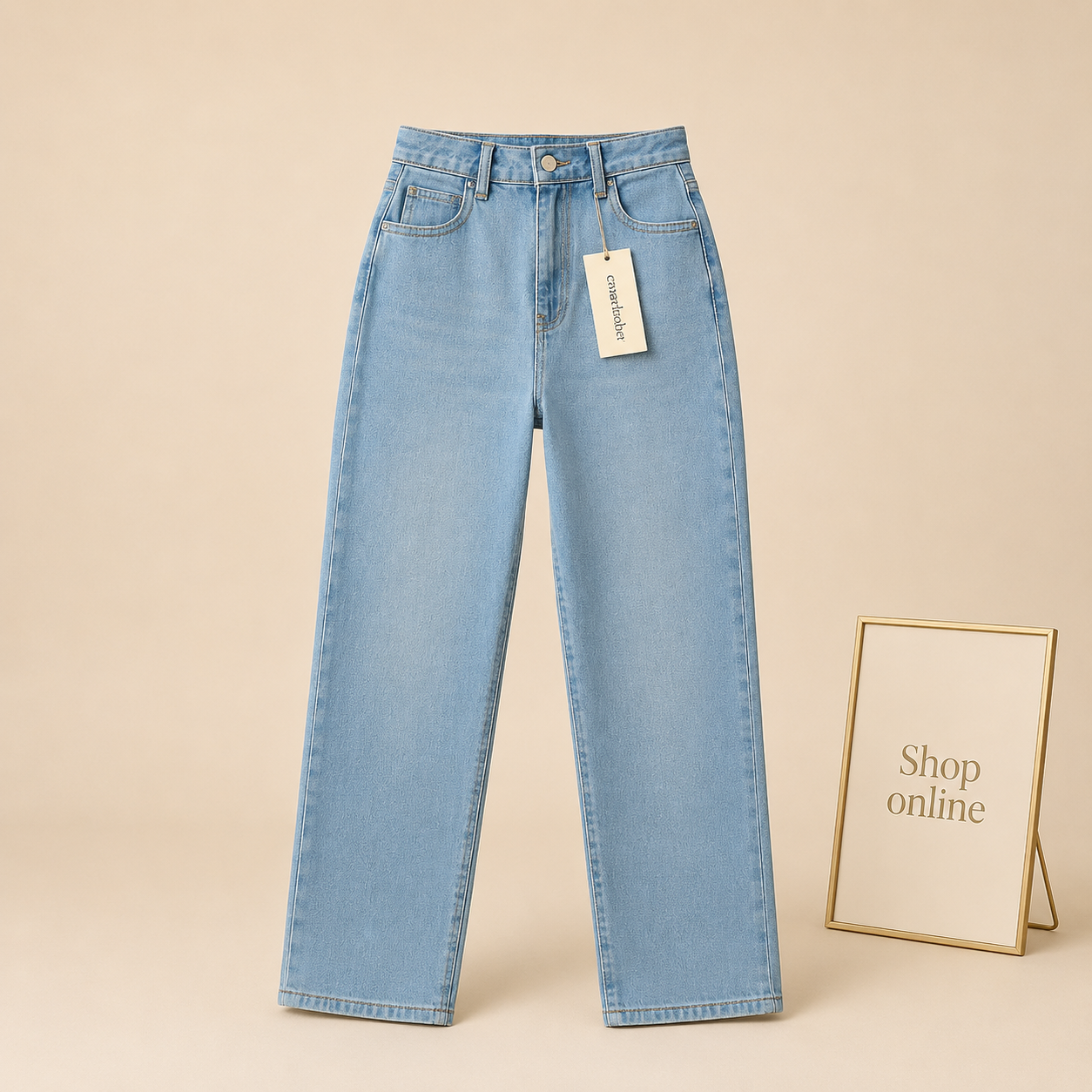 ICE BLUE MOM JEANS