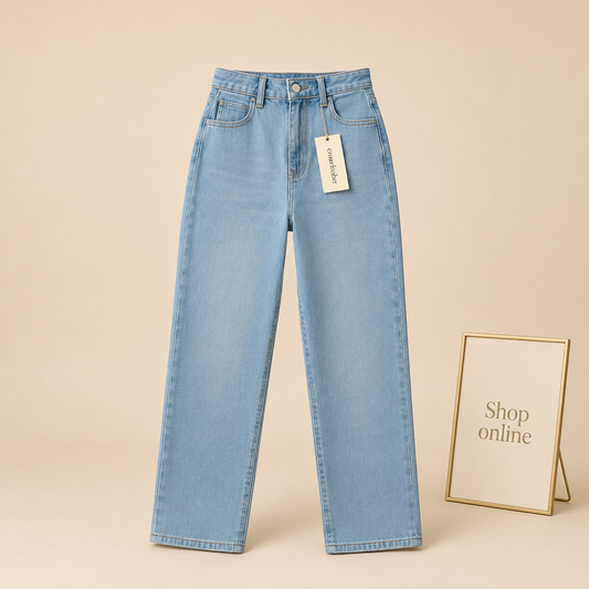 ICE BLUE MOM JEANS