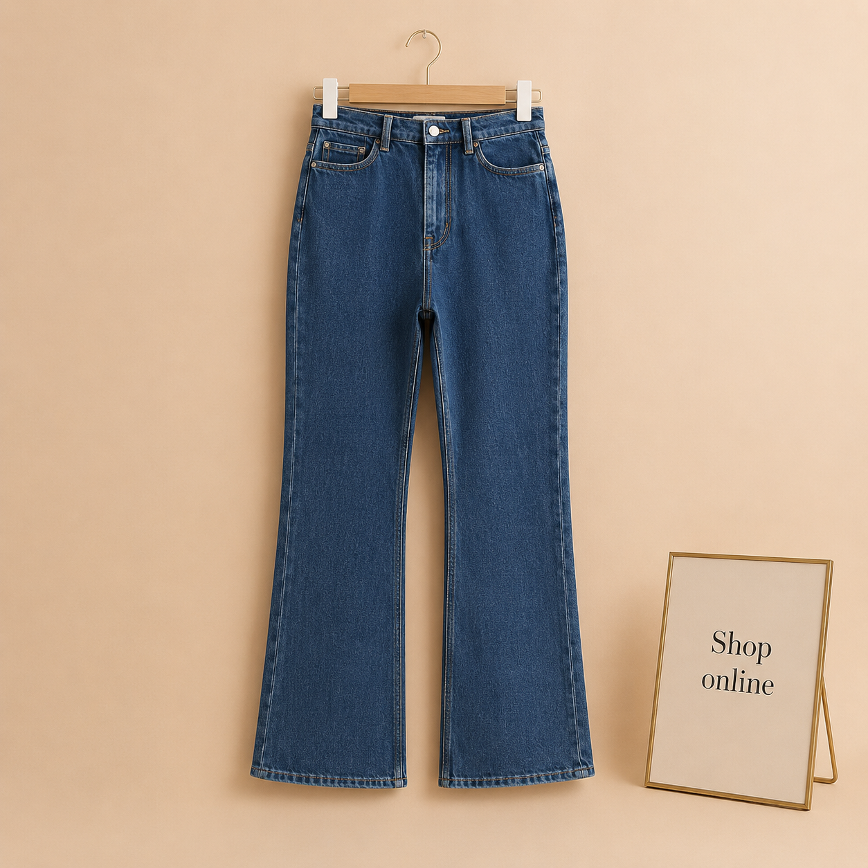 MIDISH BLUE BOOT CUT JEANS