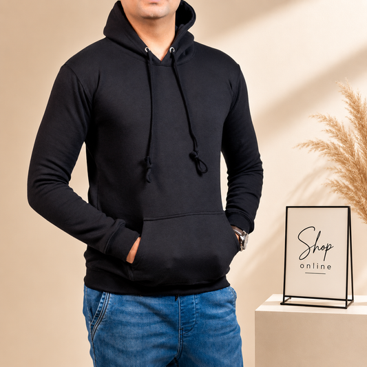 Basic Black Hoodie // Men