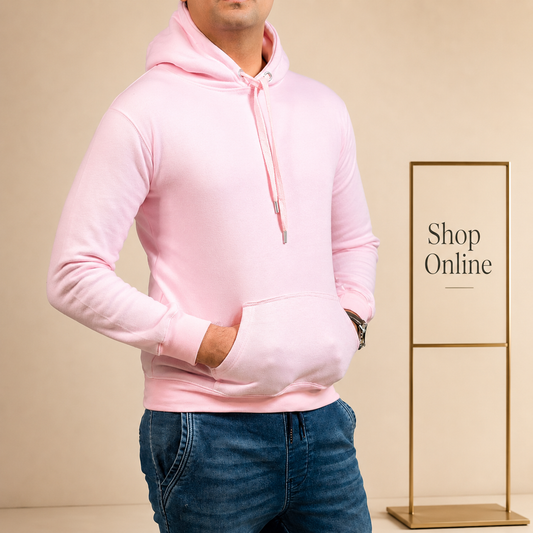 Basic Lt. Pink Hoodie // Men