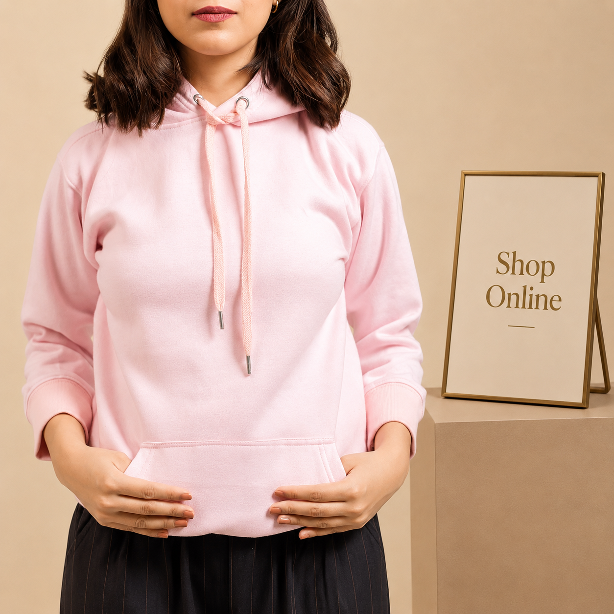 Basic Lt. Pink Hoodie // Women