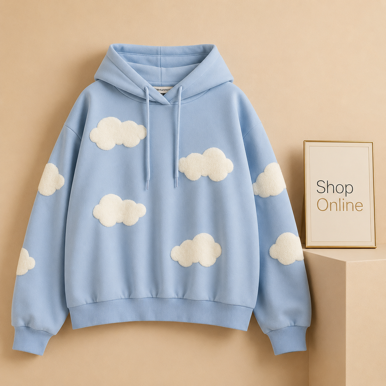 SKY BLUE HOODIE CLOUD ALL OVER