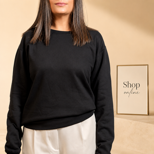 Basic Black Sweatshirt // Women