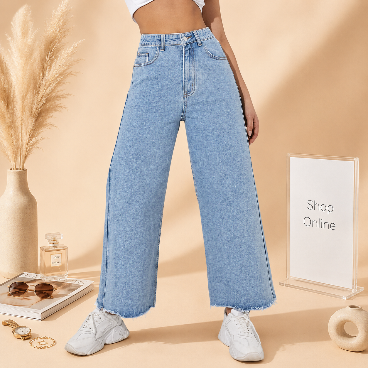 Sky-Blue 
Wide Leg