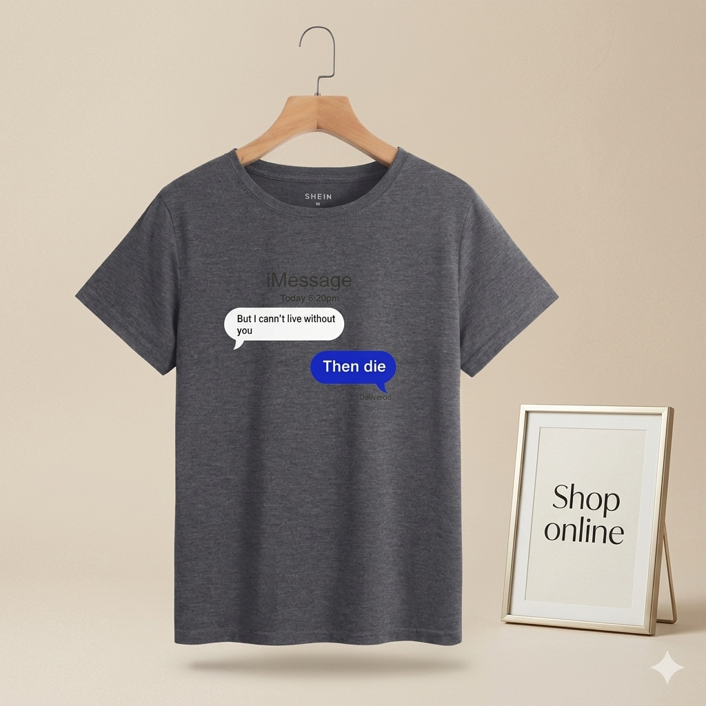 STEEL GREY TSHIRT I MESSAGE