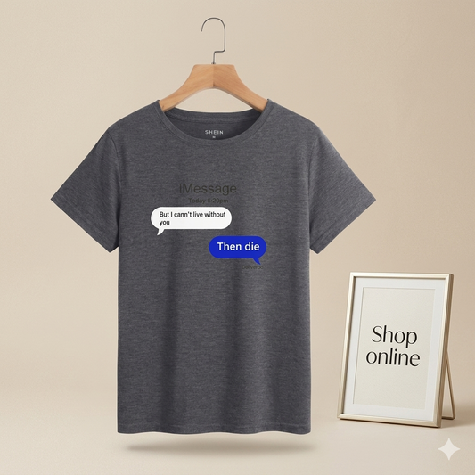 STEEL GREY TSHIRT I MESSAGE