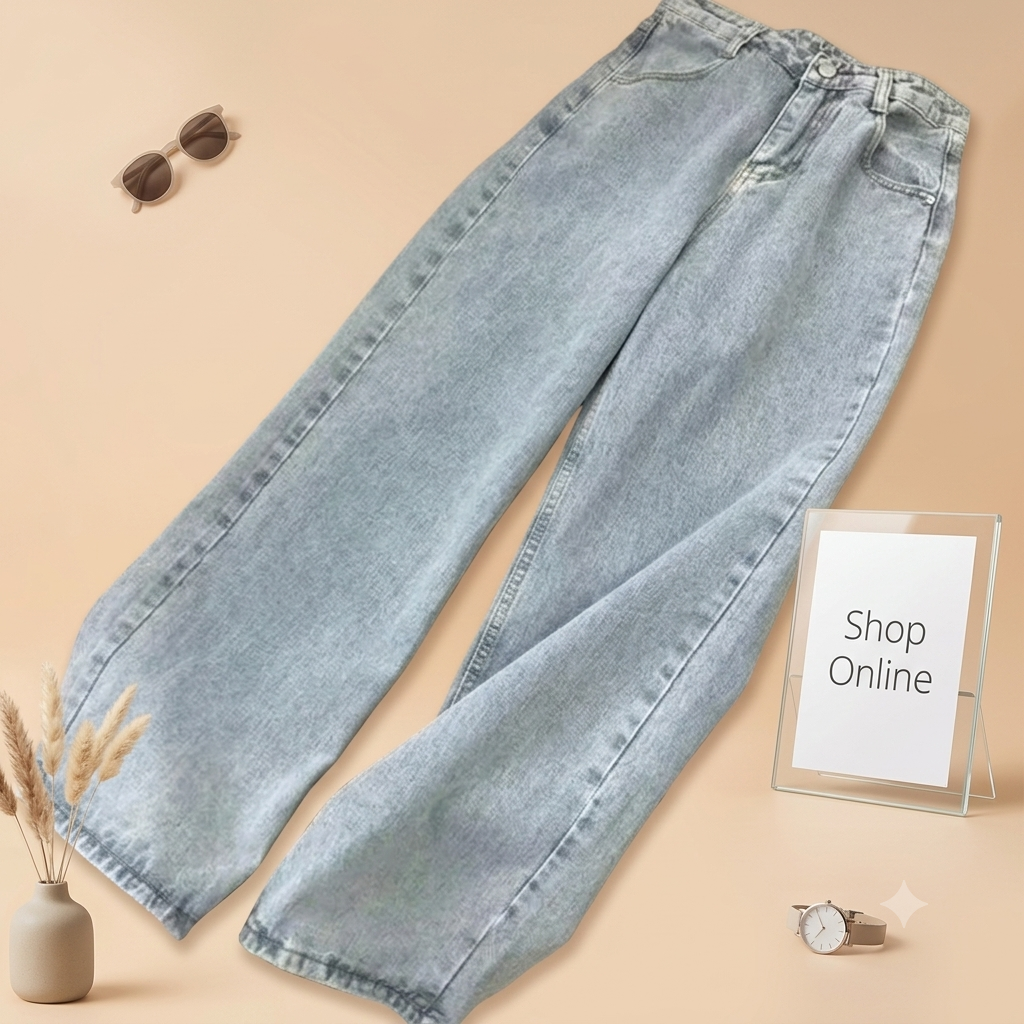 Ice Blue Wide Leg