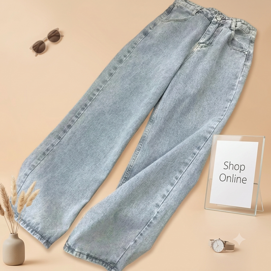 Ice Blue Wide Leg