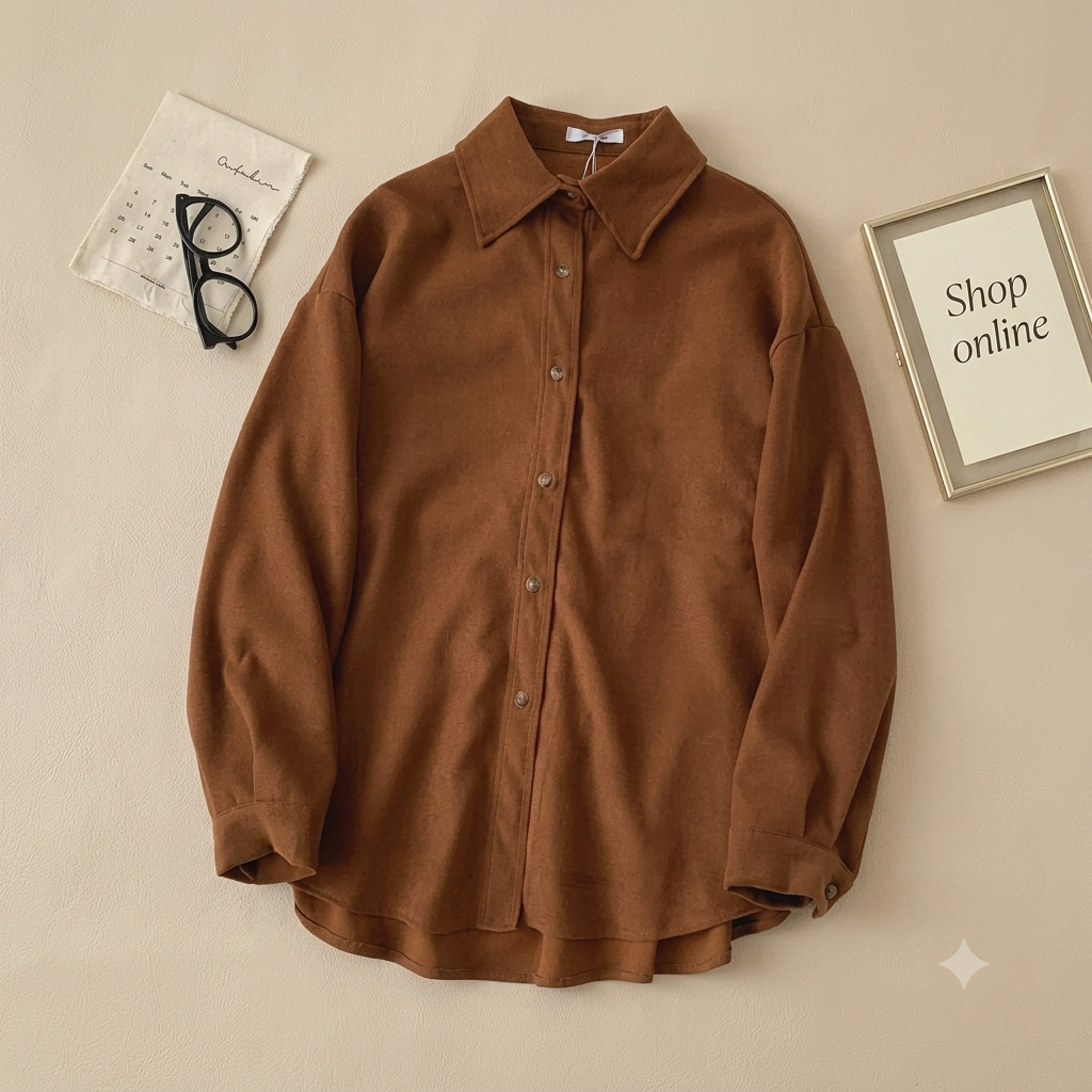 BROWN BUTTON DOWN SHIRT