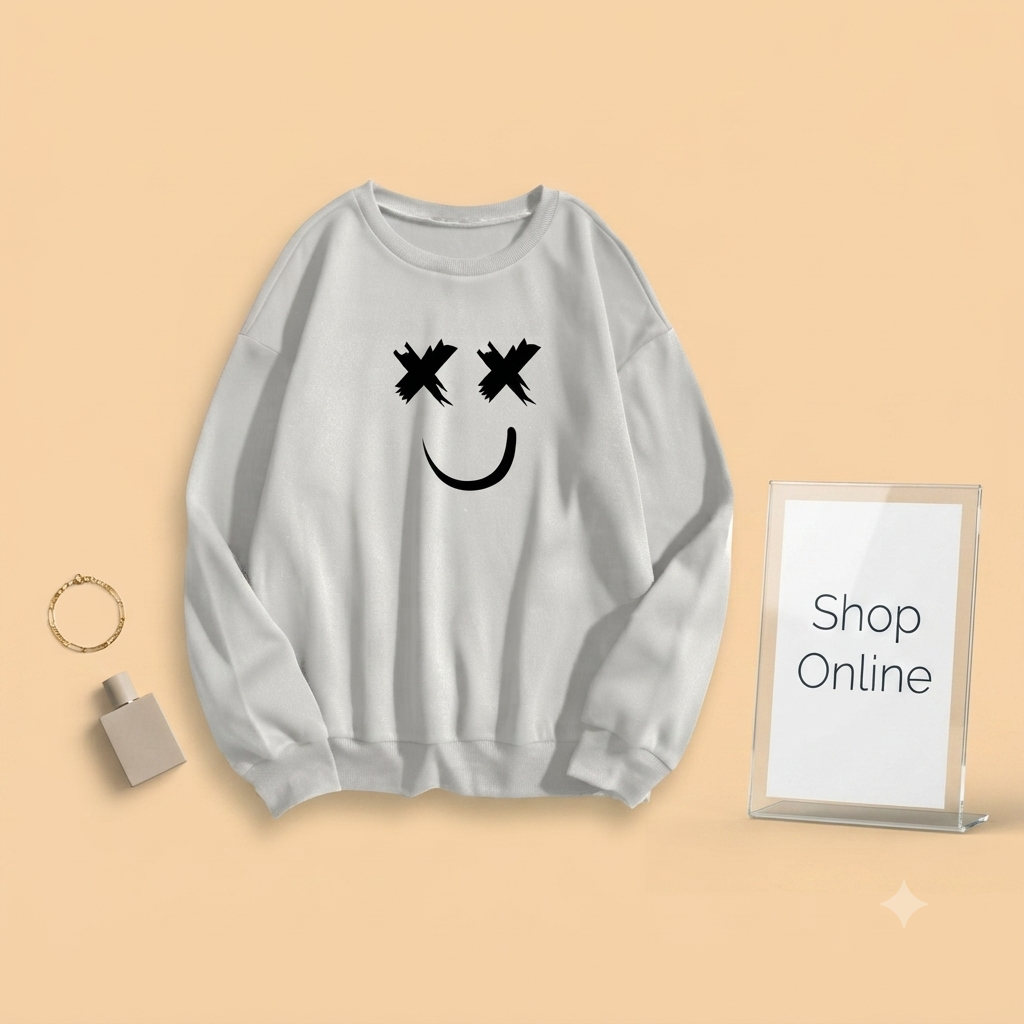 MARSHMALLOW PRINTED SWEATSHIRT