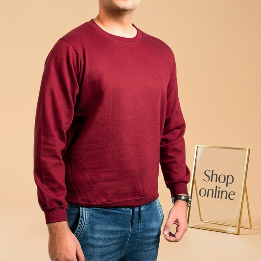 Basic Burgundy Sweatshirt // Men