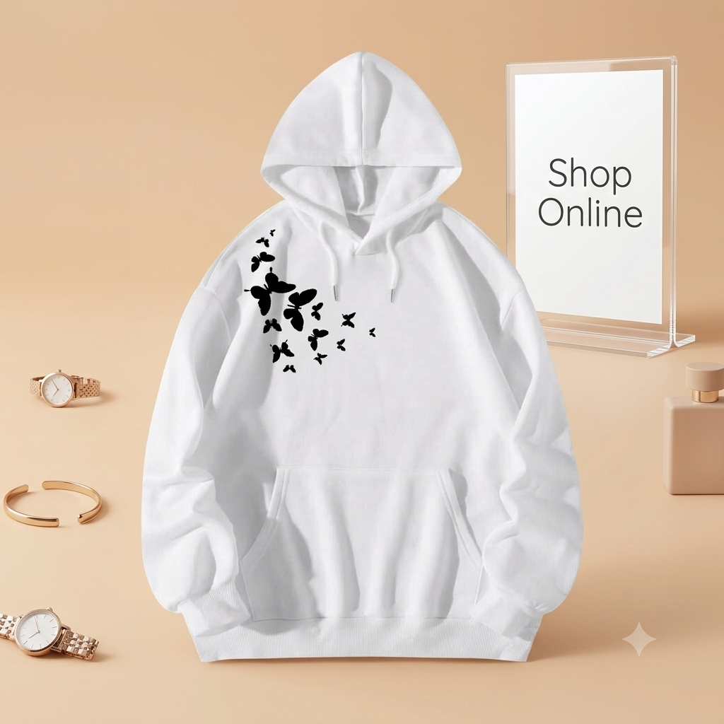 SHOULDER BUTTERFLY HOODIE