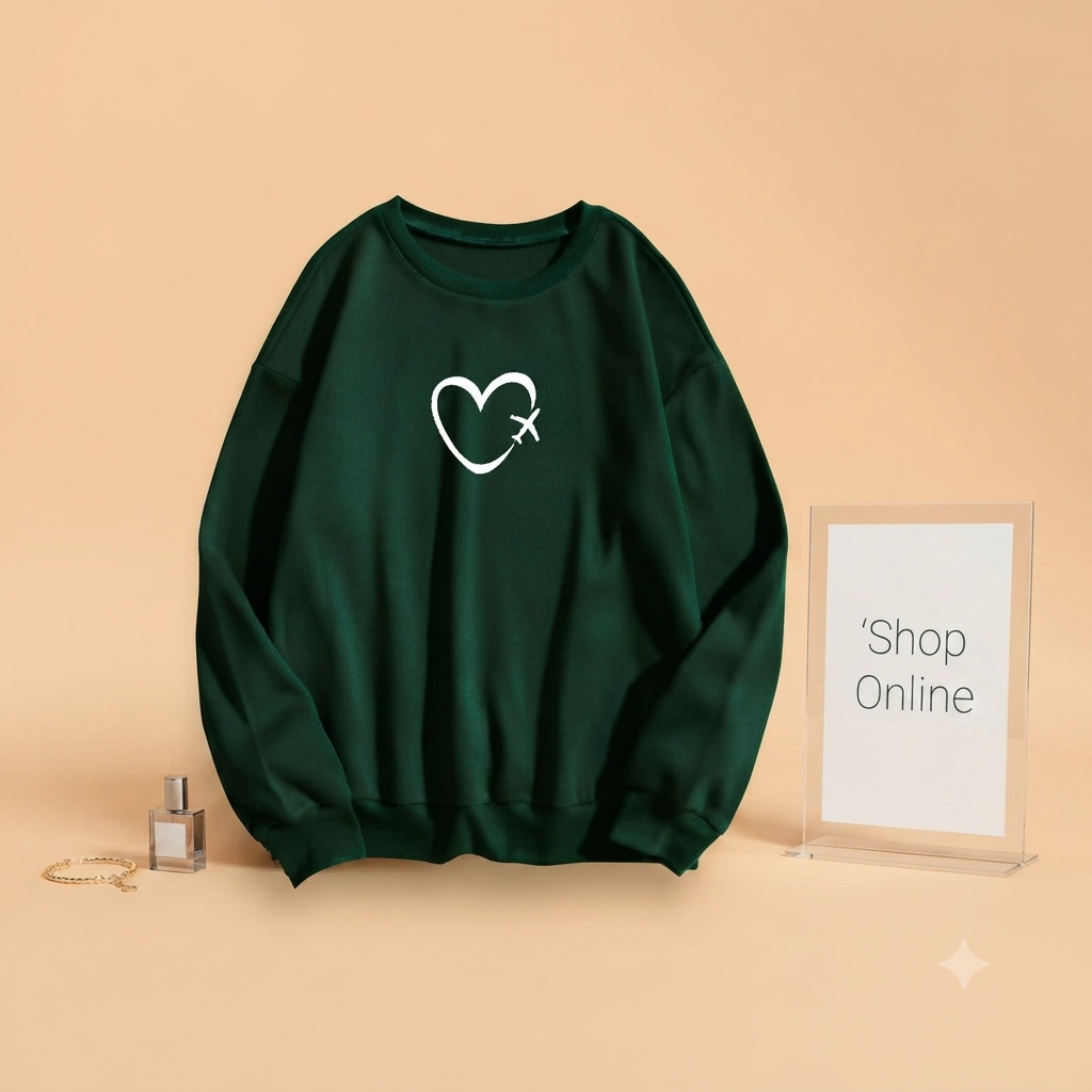 PLANE HEART SWEATSHIRT