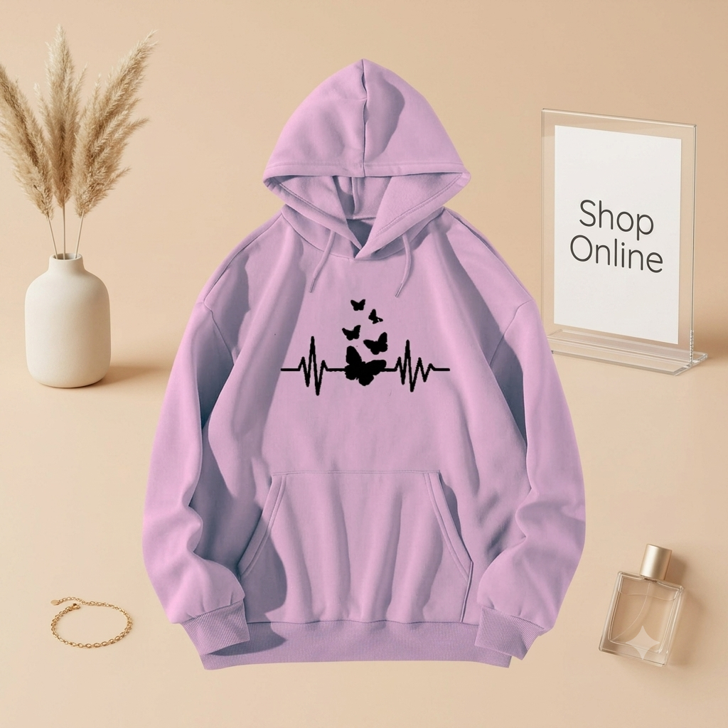 BUTTERFLY HEART BEAT HOODIE