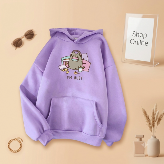 LILAC HOODIE I AM BUSY