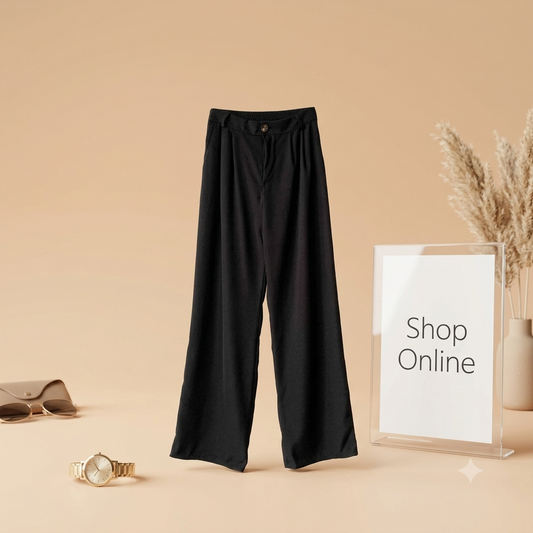 Black Wide Leg