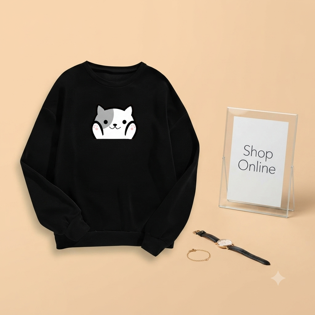POCKET CAT SWEATSHIRT