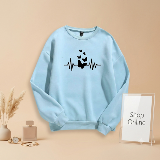 BUTTERFLY HEART BEAT SWEATSHIRT