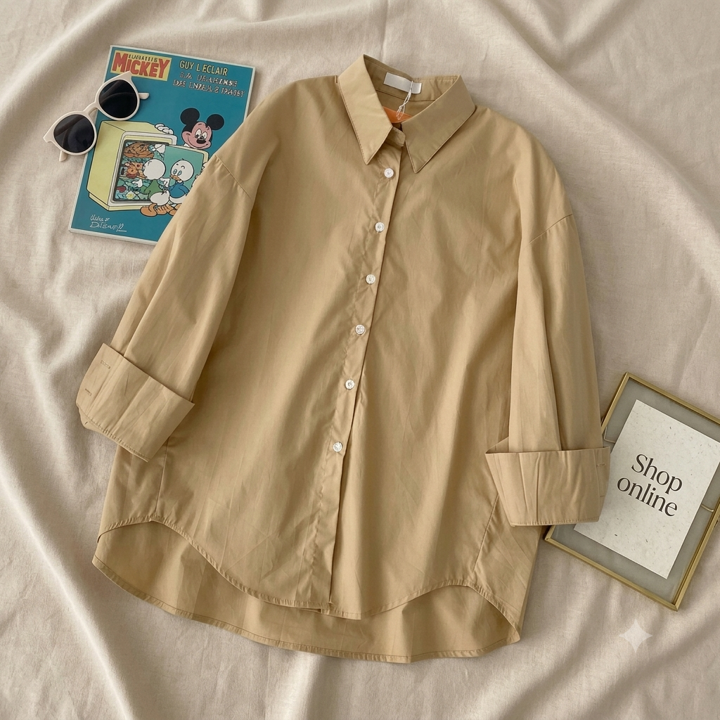 Beige Formal Shirt