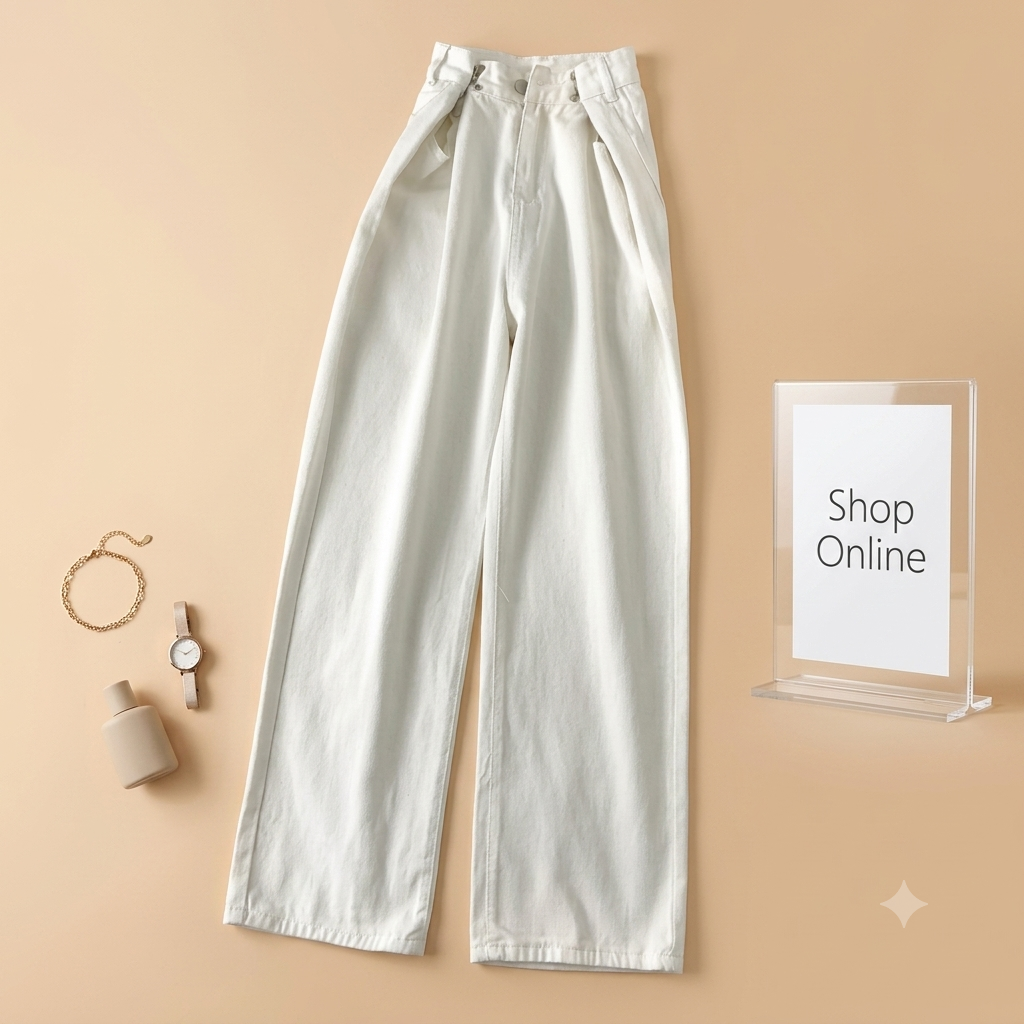 White Wide Leg