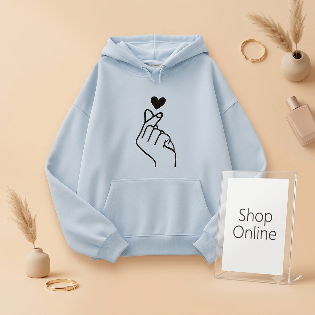 SKY BLUE HOODIE LOVE CHARM
