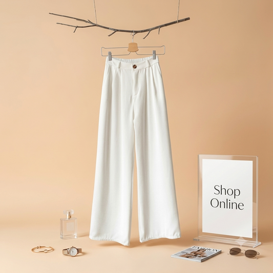 White Wide Leg