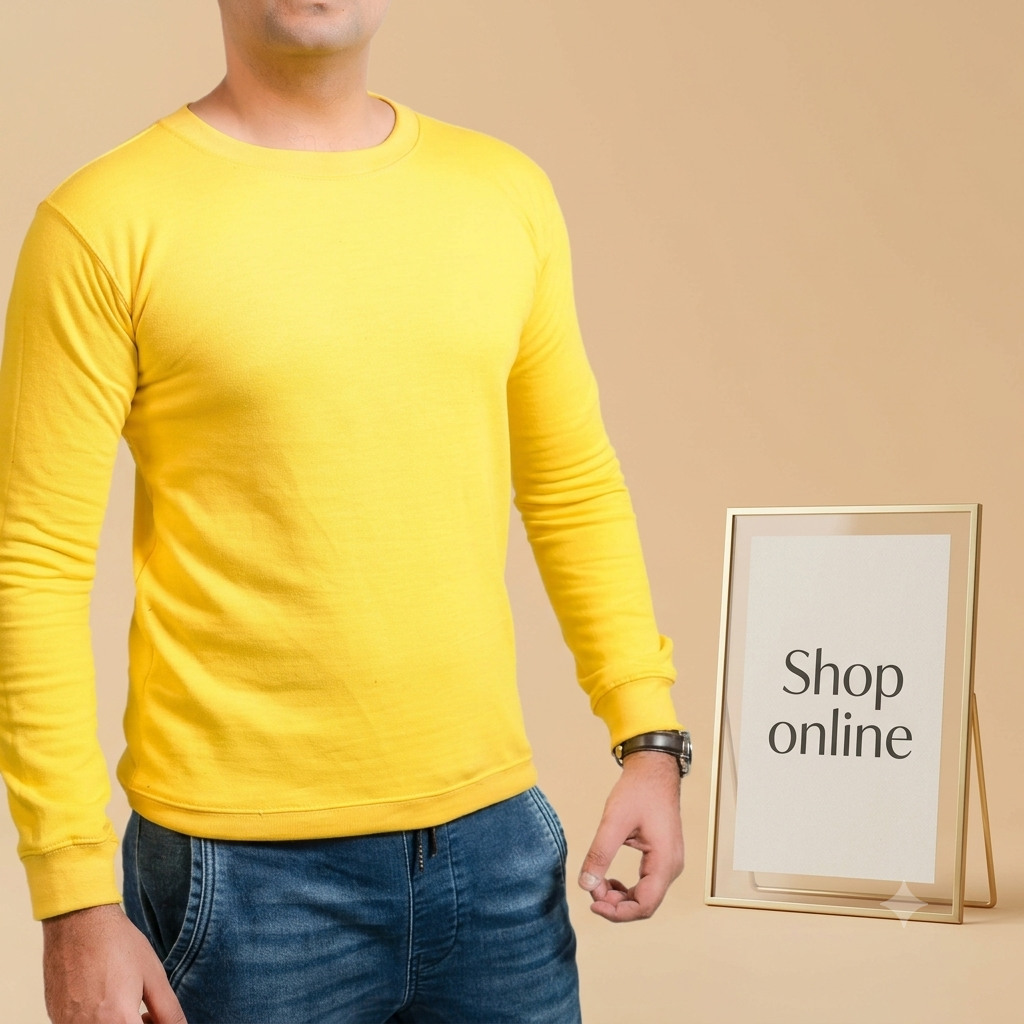 Basic Yellow Sweatshirt // Men