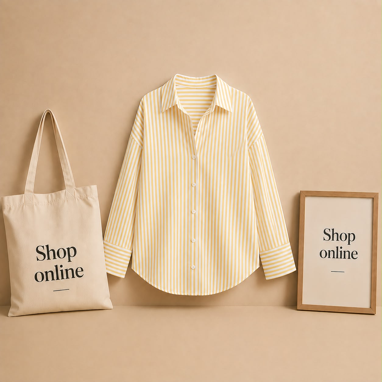 White With Yellow Stripes Shirt