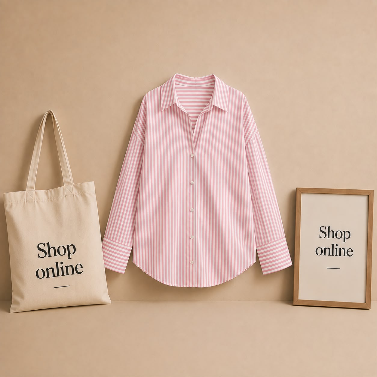 White With Pink Stripes Shirt