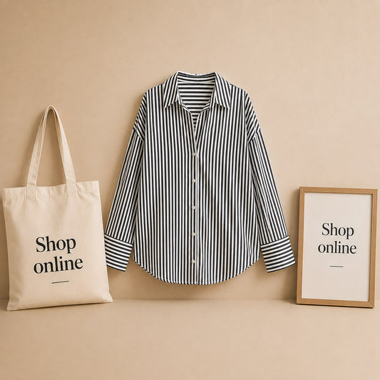 White With Black Stripes Shirt