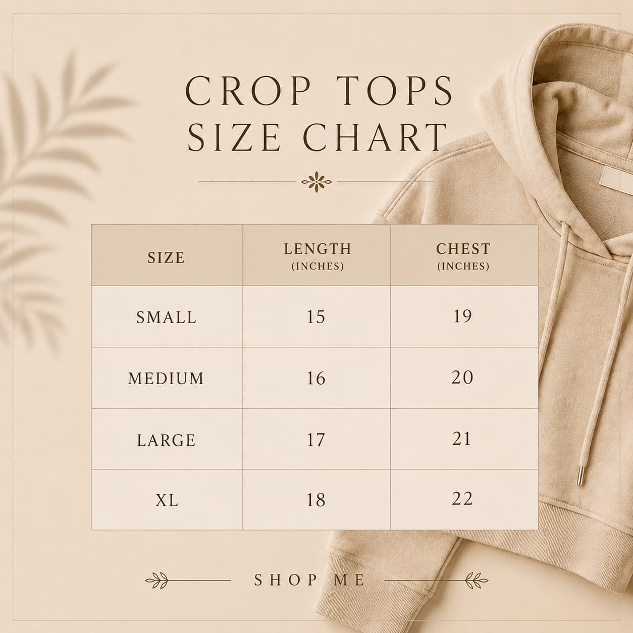 Beige Zipper Crop