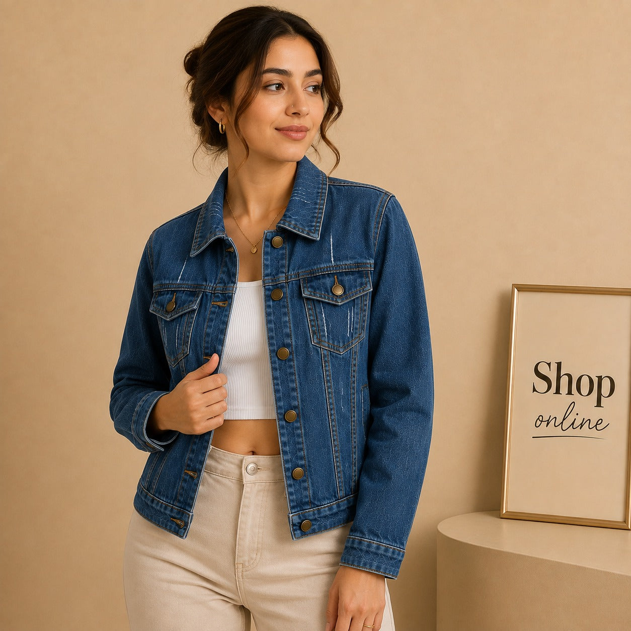 Navy Blue Denim Jacket
