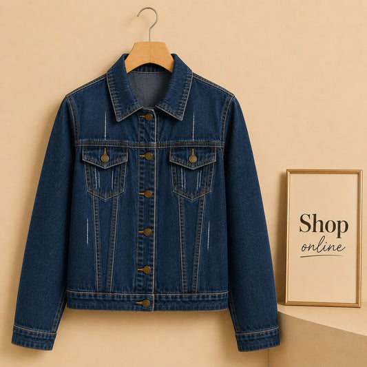 Navy Blue Denim Jacket