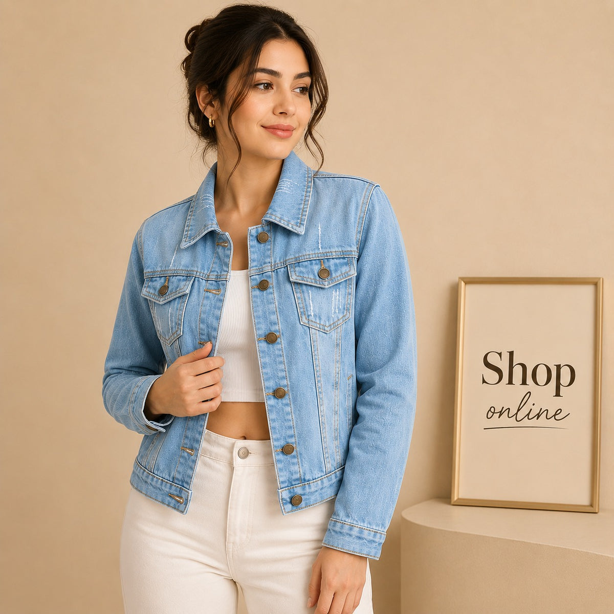 Ice Blue Denim Jacket
