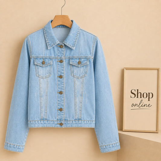 Ice Blue Denim Jacket