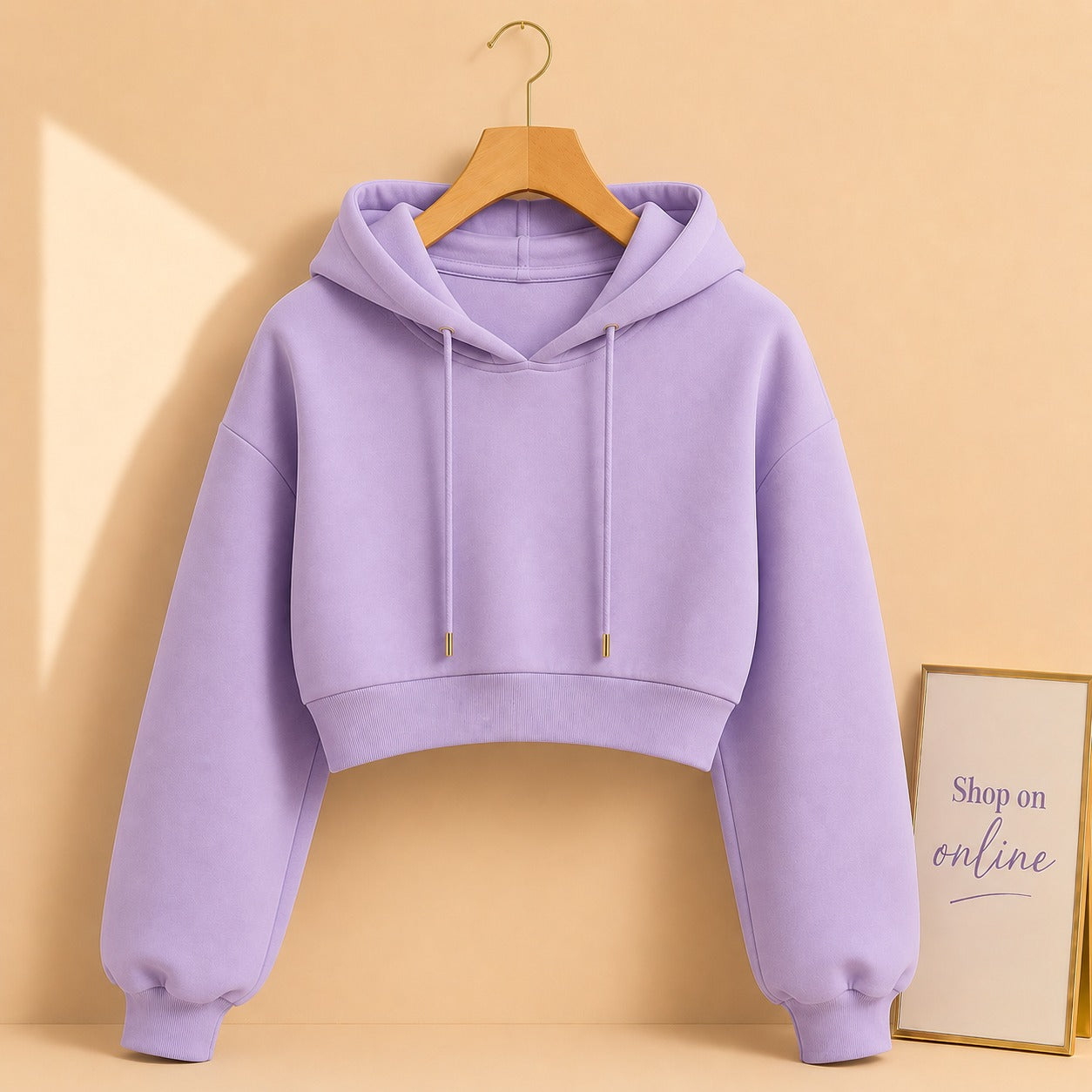 Lilac Crop Hoodie