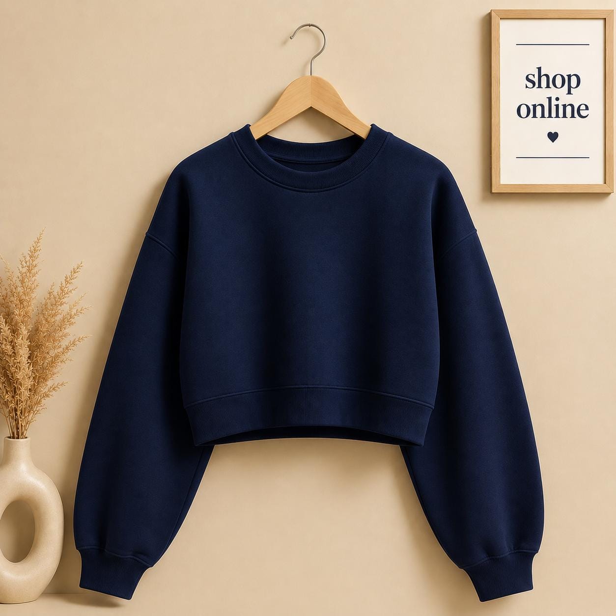 Blue Crop Sweatshirt