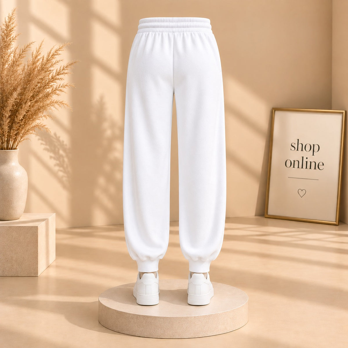 White Fitted Bottom Trouser