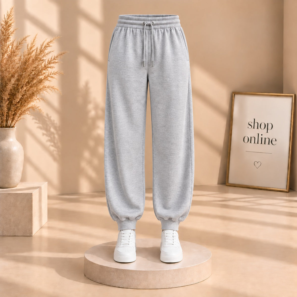 Light Grey Fitted Bottom Trouser