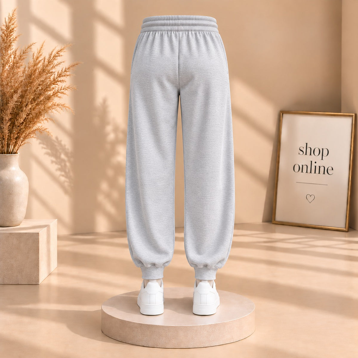 Light Grey Fitted Bottom Trouser