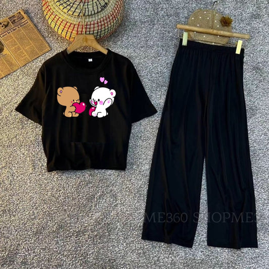 BLACK FLAPPER-BLACK TEE PAIR