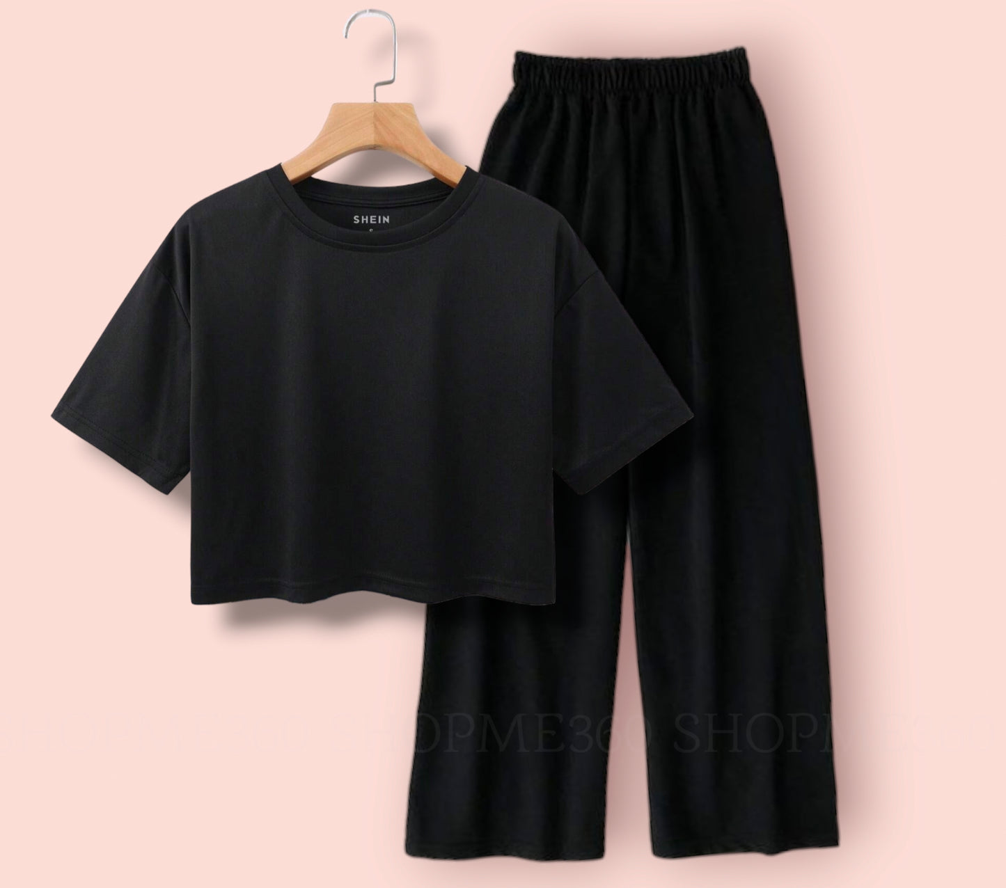 BLACK FLAPPER-BLACK CROP TEE