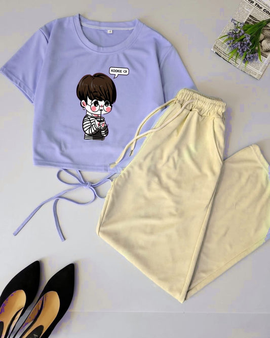 BEIGE FLAPPER - SKY CROP TEE KOKKI