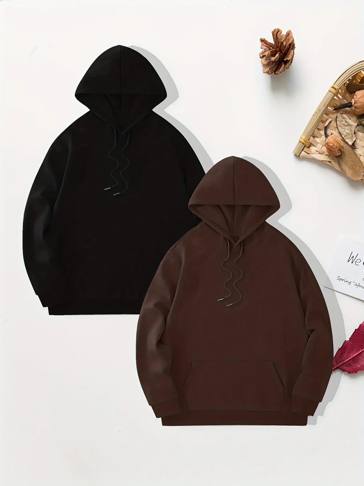 PACK OF 2 HOODIES BLACK-BROWN